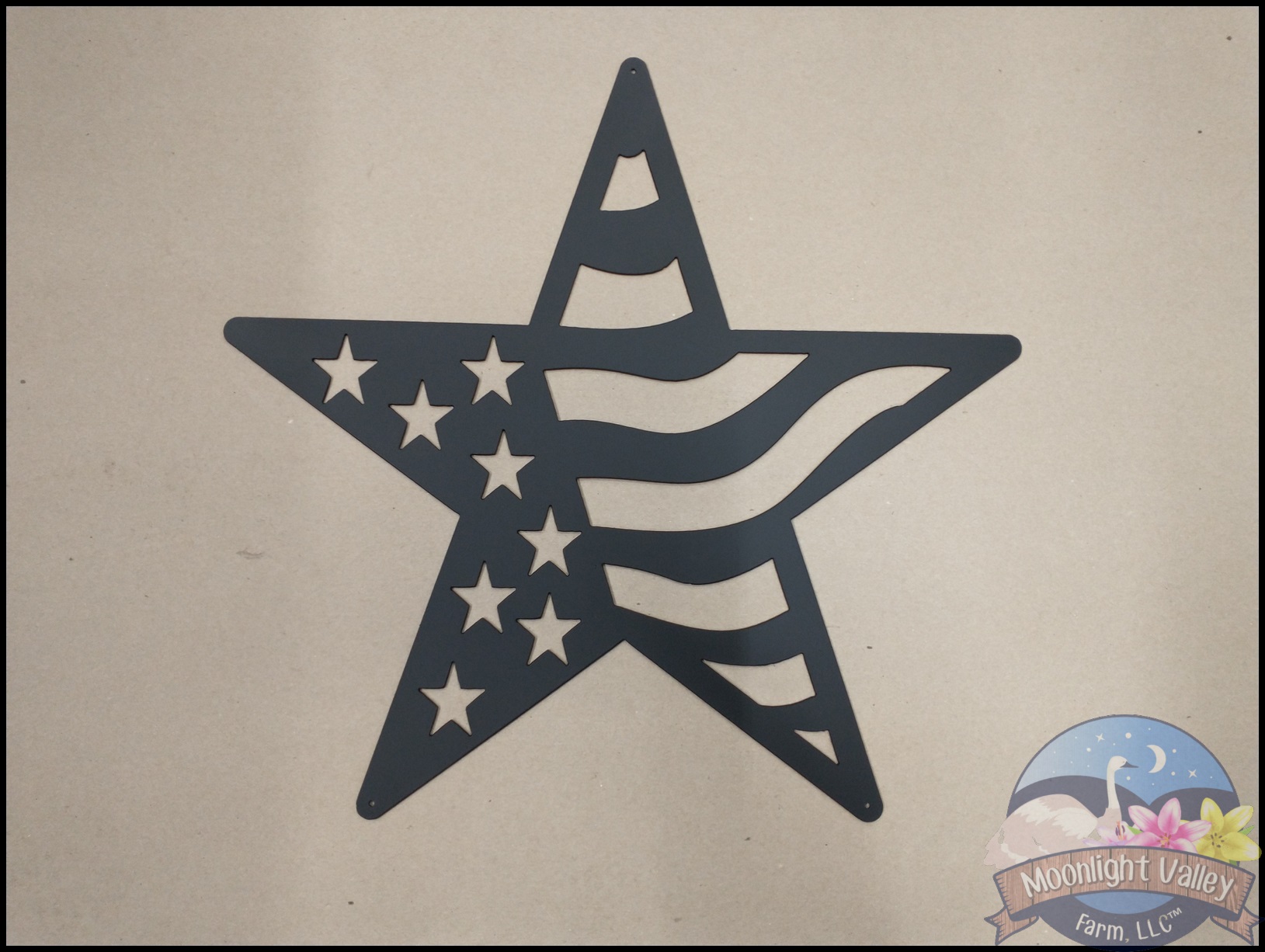American Flag in Star Sign