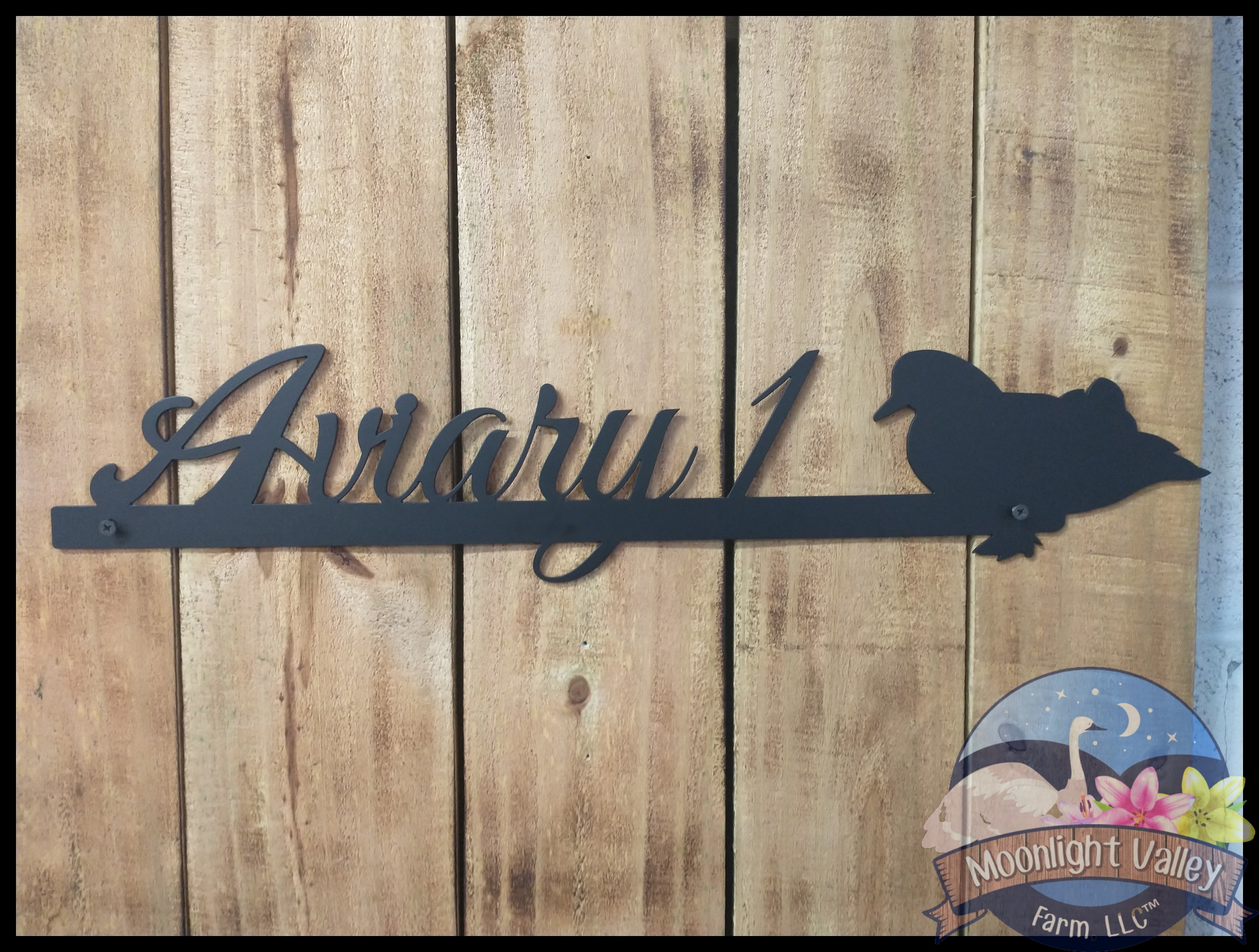 Mandarin Duck Aviary Sign (Customized) - Click Image to Close