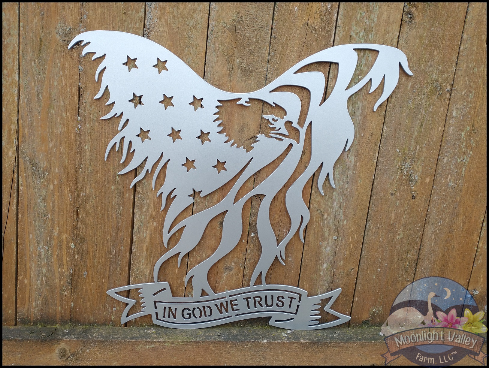 Eagle in American Flag - In God We Trust